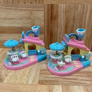 Lot (2) 1994 Polly Pocket Bluebird Toys Swindon Mimi’s Cafe Fast Food Drive Up